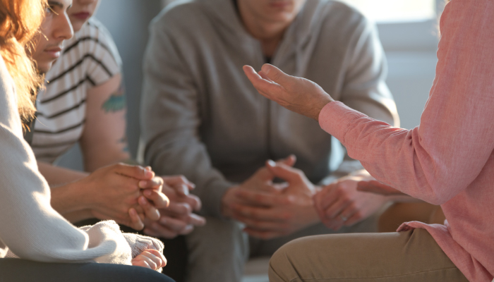 Students connecting with each other.